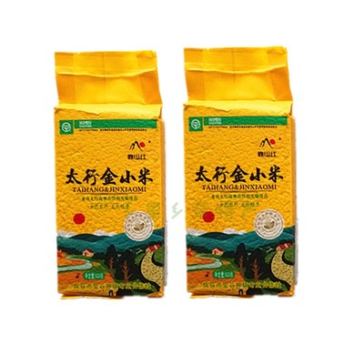 郑州年货辉县山小米靠山红太行金小米400g*6袋农家杂粮月子米年货